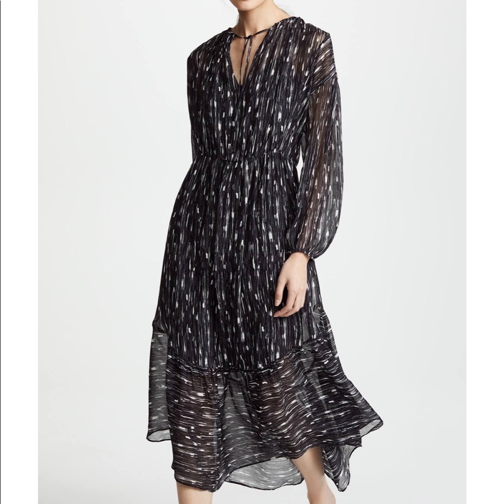 NWT! Vince 100% silk midi dress, xs